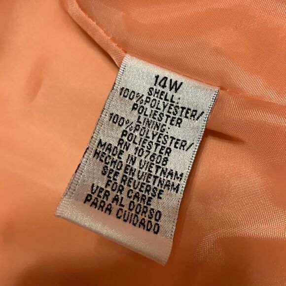 Isabella size 14 W womens two piece suit peach/orange color & polkadot top - Picture 10 of 16